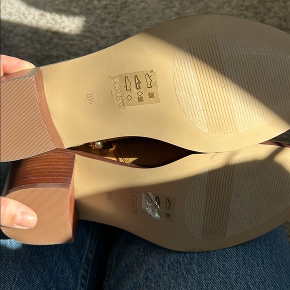 J. Crew Mustard Suede Block Heel Ankle Boots - Picture 5 of 5